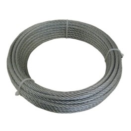 Galvanized steel aircraft cable with steel core