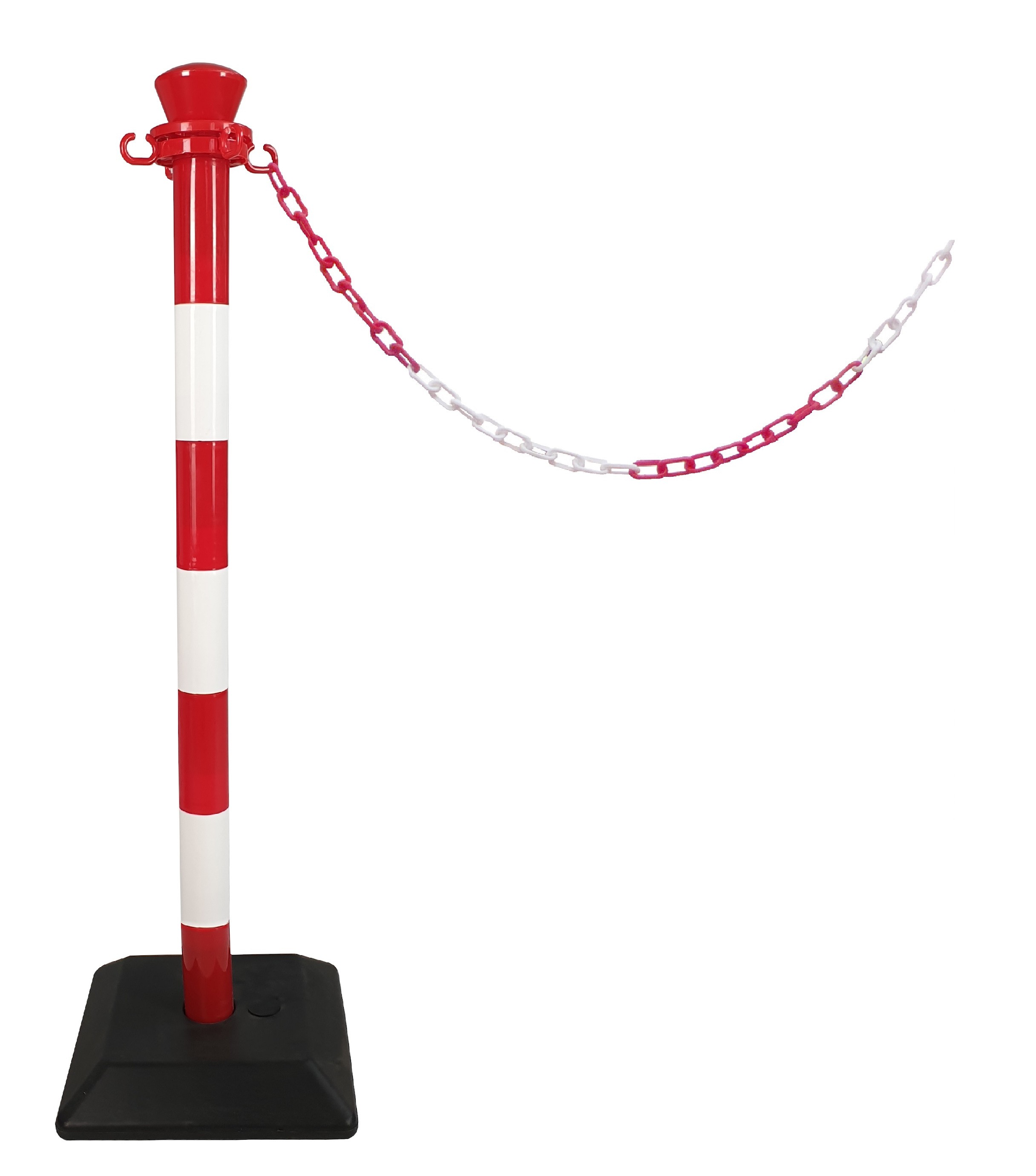 Plastic marking post with chain