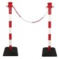 Kit 2 poteaux abs monobloc avec chaine 2 m - base lestée