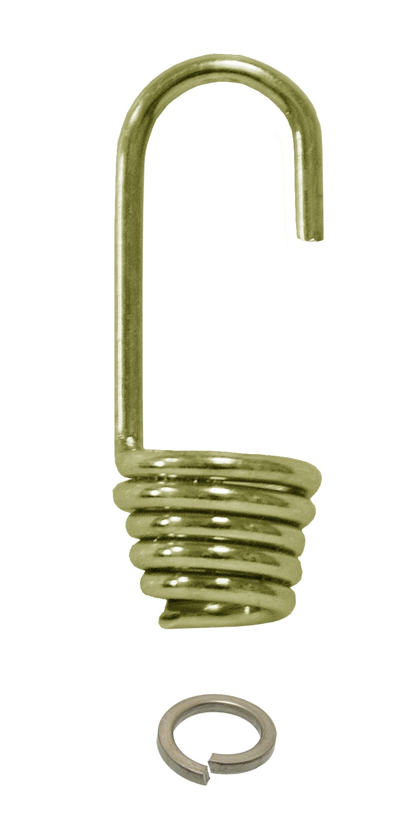 Crochet acier plastifié