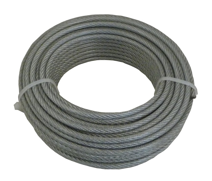 PVC coated wire rope with textile core