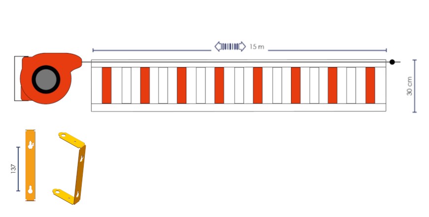 Reel with 15m signaling tape