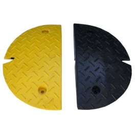 Adjustable speed bump end cap