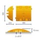Heavy-duty speed bump 50 T - 15 km/h
