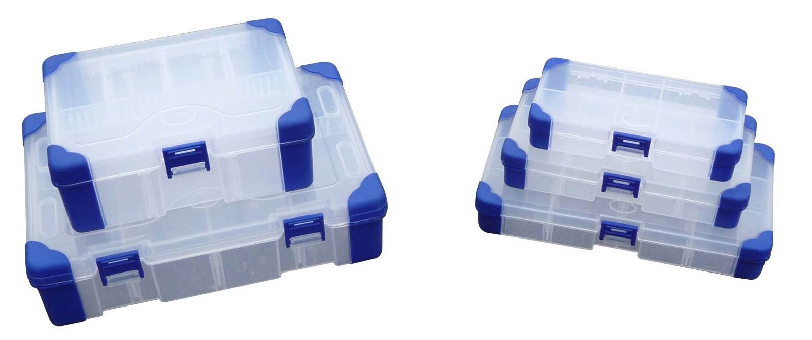 Compartment box with rubber corners