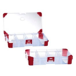 Compartment box with rubber corners