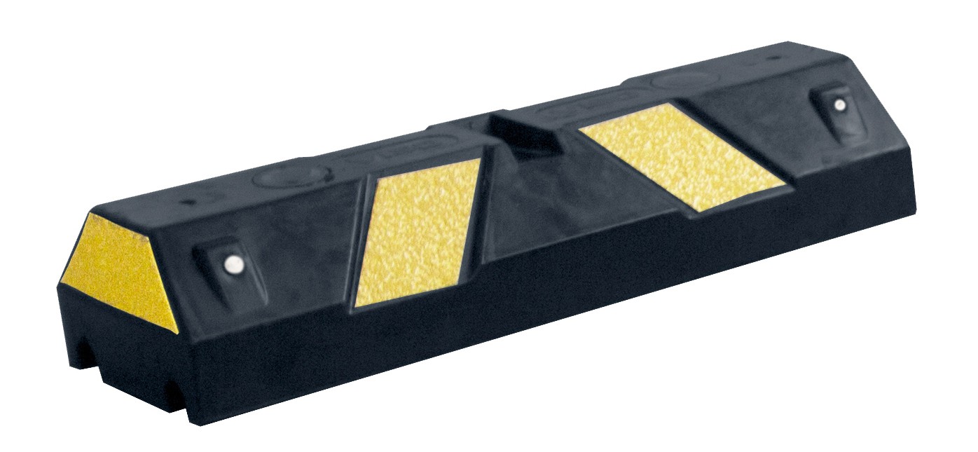 Black/Yellow rubber parking stop