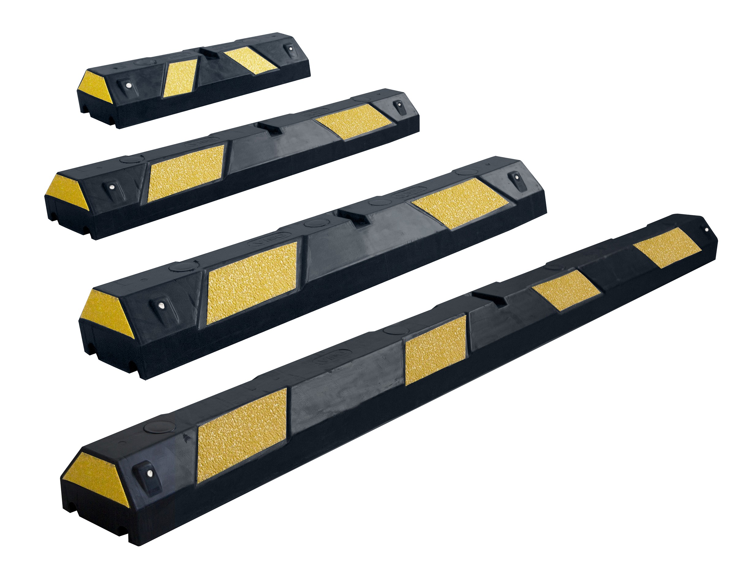 Black/Yellow rubber parking stop