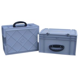 Handling crate with a lid, available in capacities ranging from 10 liters to 50 liters
