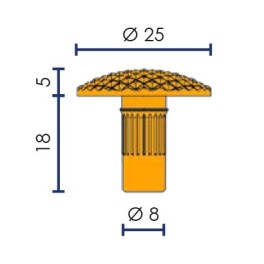 Tactile paving stud 25mm