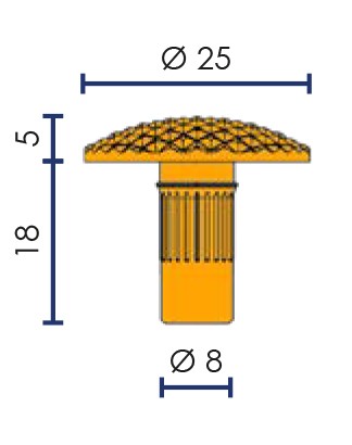 Tactile paving stud 25mm