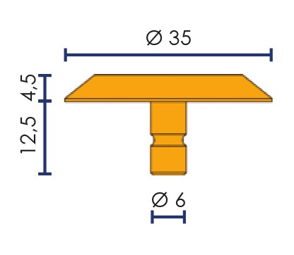 35mm tactile paving stud