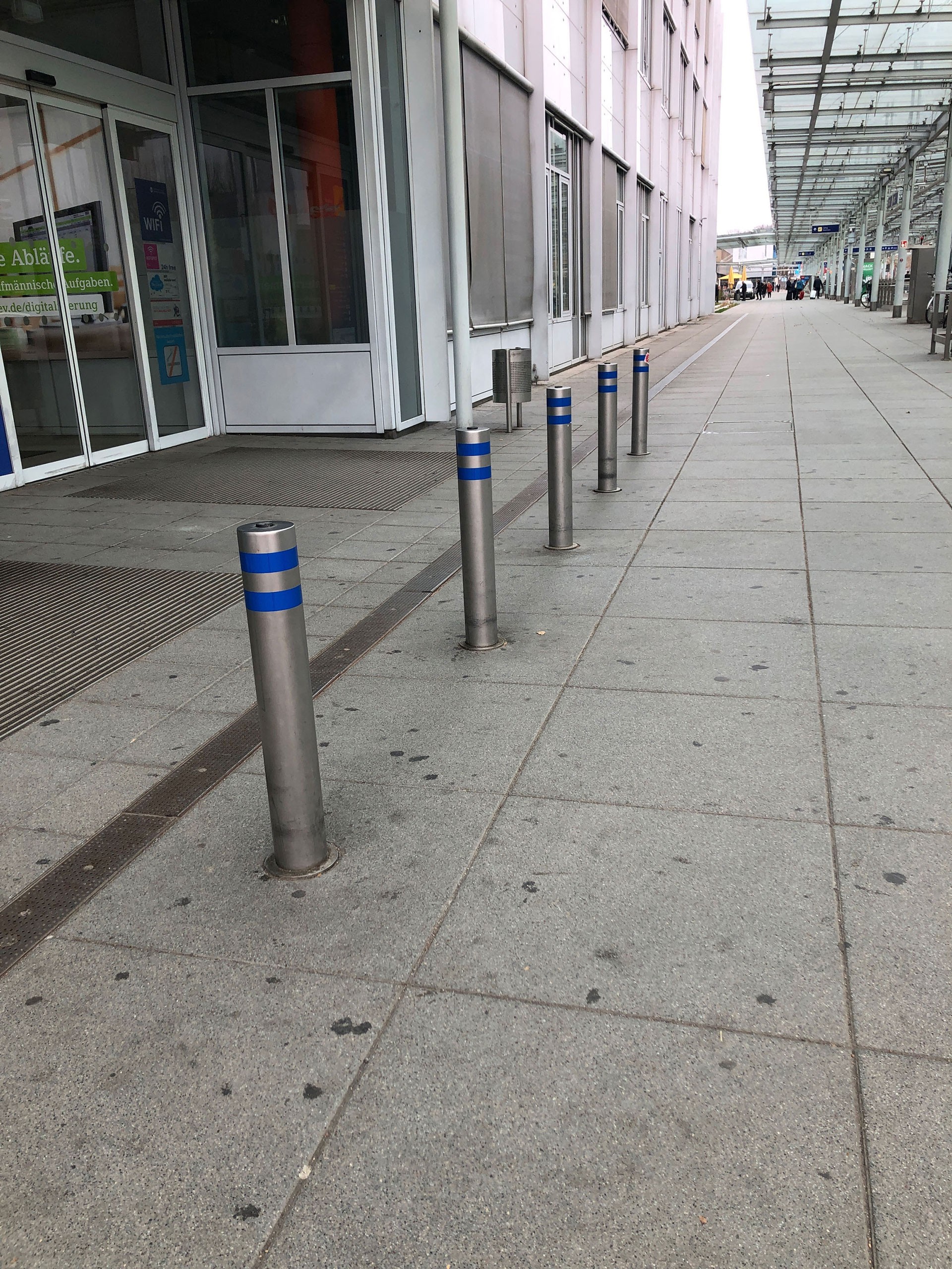 Stainless steel protective post