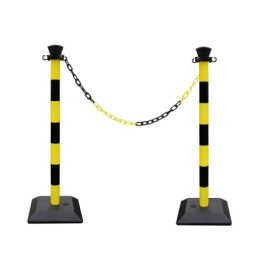 Kit 2 poteaux abs monobloc avec chaine 2 m - base vide