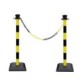 Kit 2 poteaux abs monobloc avec chaine 2 m - base vide