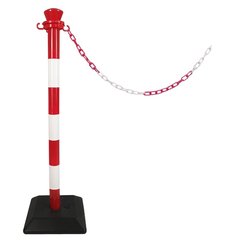 Plastic bollard with chain - Monobloc
