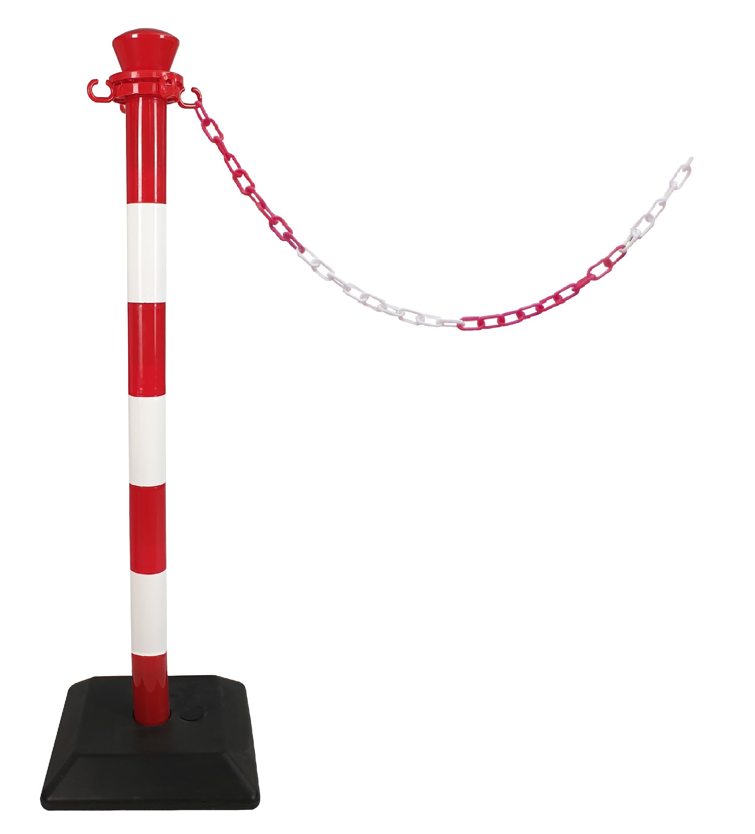 Plastic bollard with chain - Monobloc
