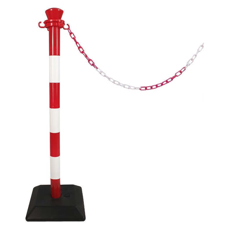 Plastic bollard with chain - Monobloc