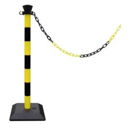 Kit 1 poteau abs avec 2m de chaine - base vide