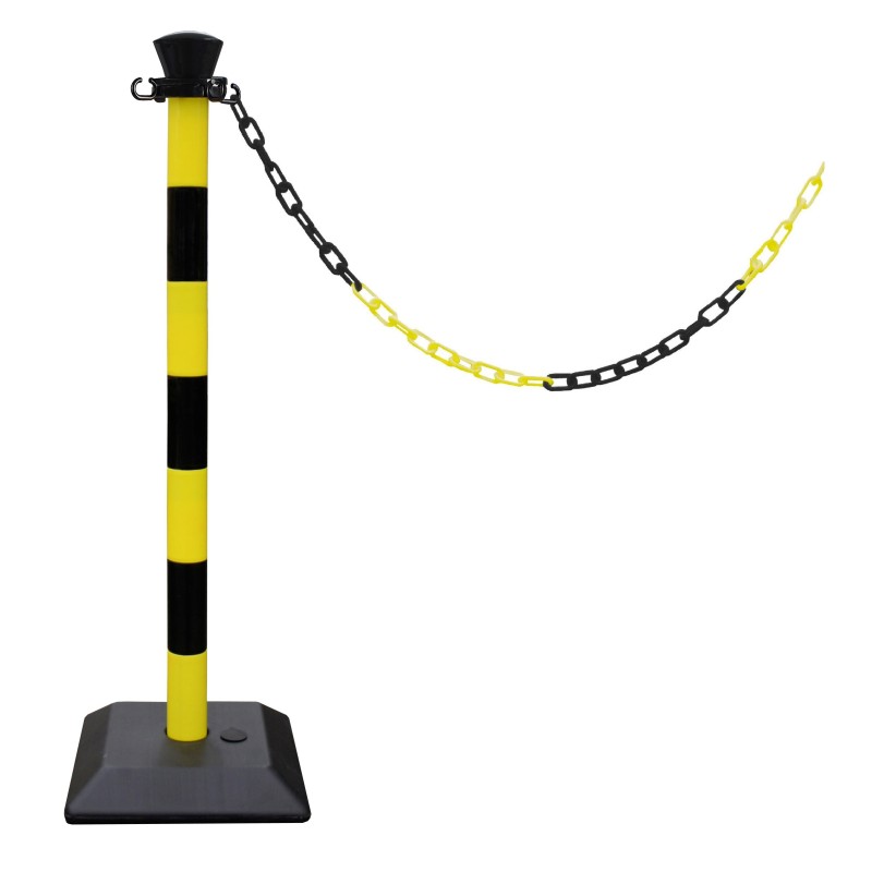 Kit 1 poteau abs avec 2m de chaine - base vide