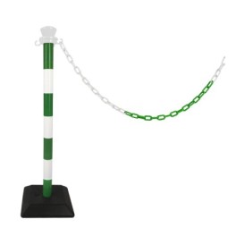 Kit 1 poteau abs avec 2m de chaine - base vide