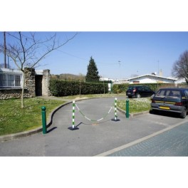Kit 1 poteau abs avec 2m de chaine - base vide