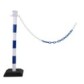 Kit 1 poteau abs avec 2m de chaine - base vide