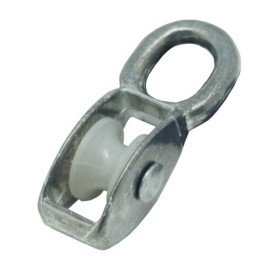 Fixed-eye pulley with 1 wheel
