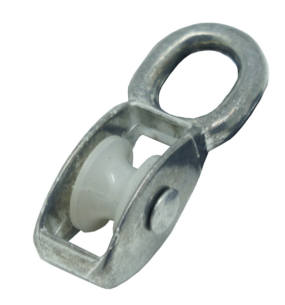 Fixed-eye pulley with 1 wheel