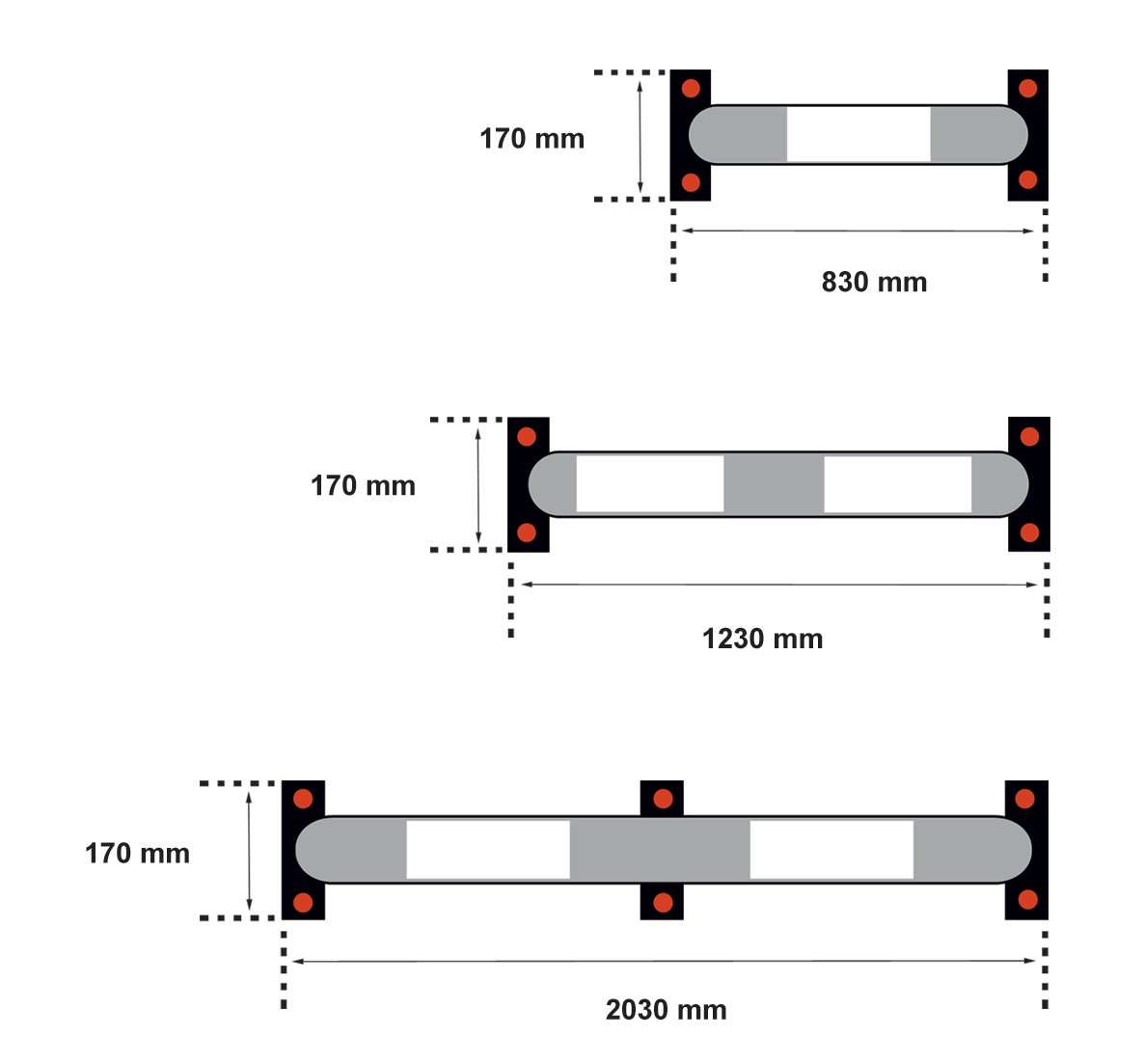 Bordure de balisage modulable acier