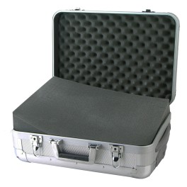 Aluminum protective case with telescopic handle 