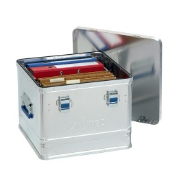 Desk storage bin with lid 