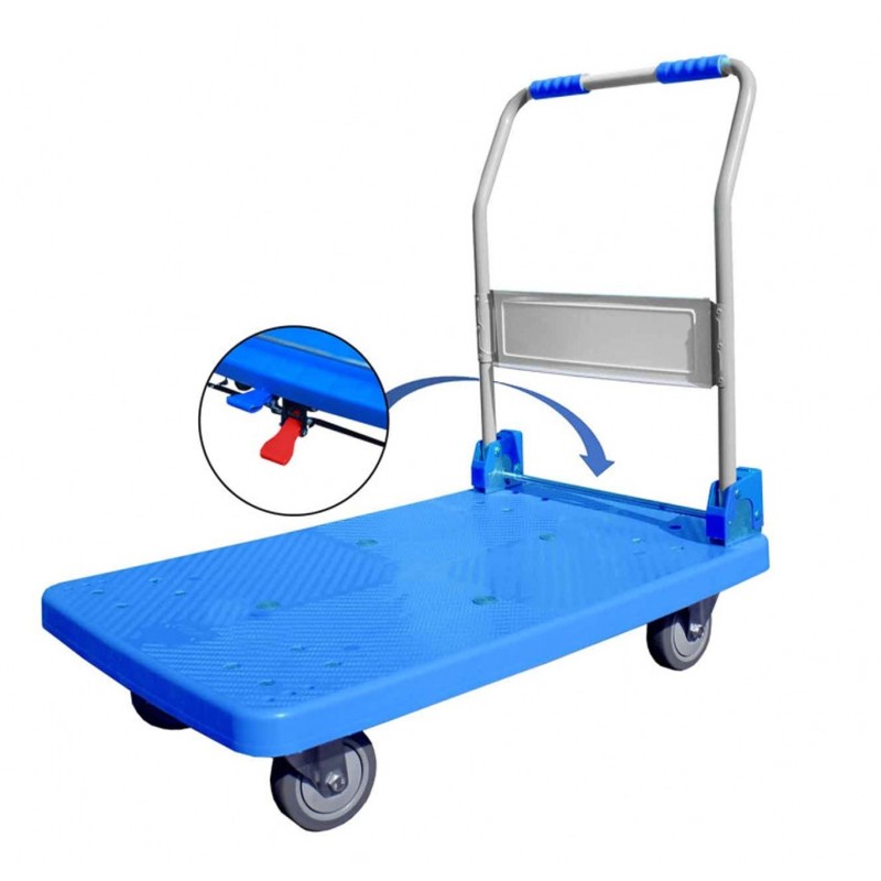 Industrial trolley with Brake and foldable Handle