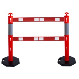 Set of 2 Steel Bollard Barriers for Marking