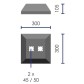 Base for polypropylene safety barrier