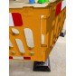 Base for polypropylene safety barrier