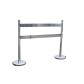 Steel bollard kit with barrier