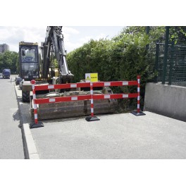 ABS bollard kit with barrier