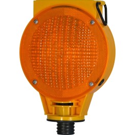 Lampe de chantier clignotante solaire à LED à emboiter