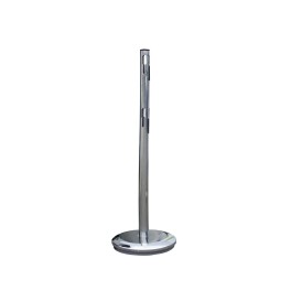 Steel bollard with base and chain