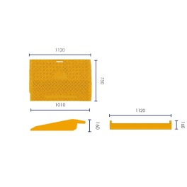 Rampe PMR transportable en polyéthylène - 300 kg