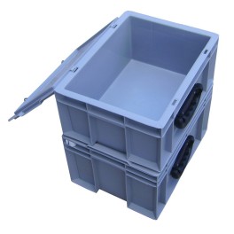 Handling crate with a lid, from 10 liters to 50 liters 