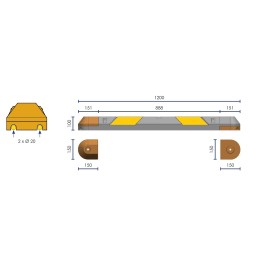 Bordure de balisage modulable