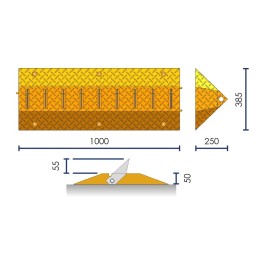 Steel anti-rollback speed bump