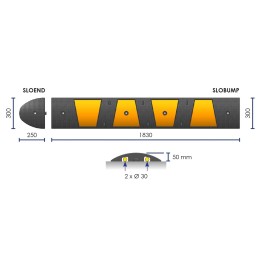 Verkeersdrempel uit één stuk 30 km/h 