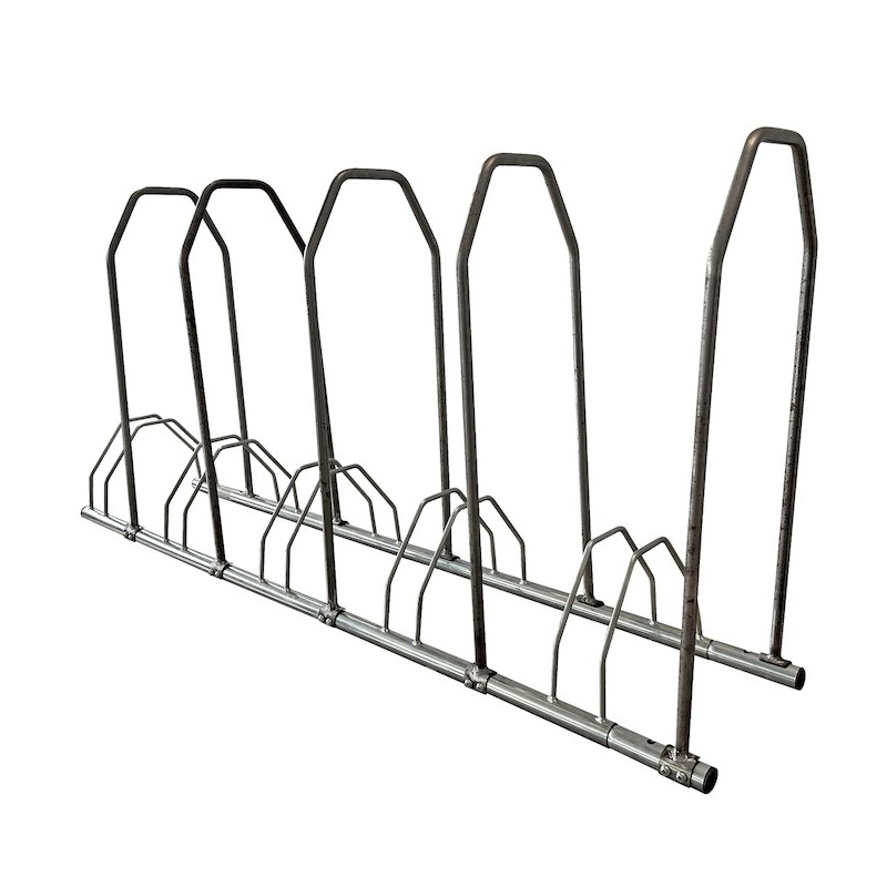 Bicycle rack for 5 bikes with hoops