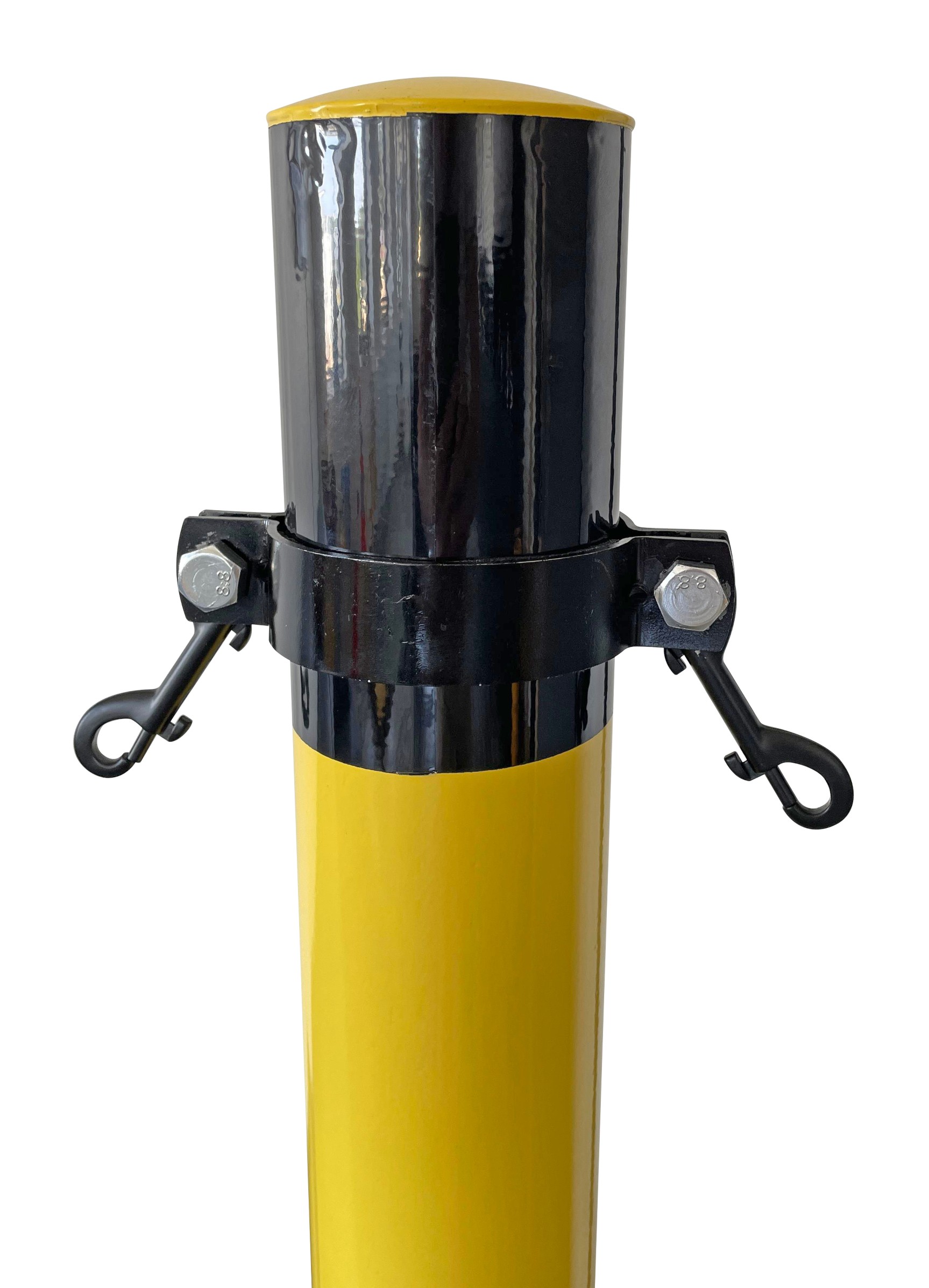 Steel post chain attachment ring