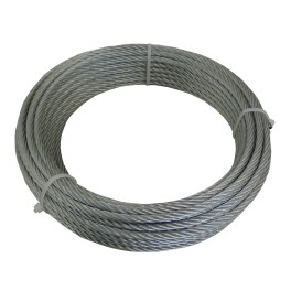 Galvanized steel aircraft cable with steel core 