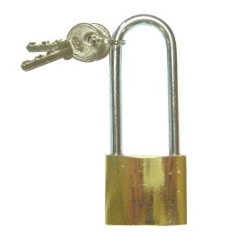 Standard brass padlock with keys