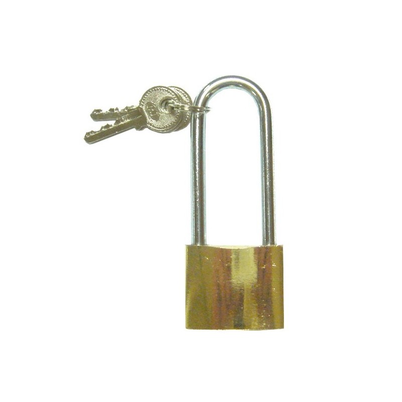 Standard brass padlock with keys